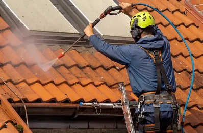 Démoussage et hydrofuge de toiture à Curlu